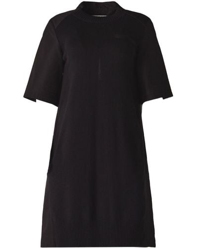 Sacai Gabardine Mini Dress - Black