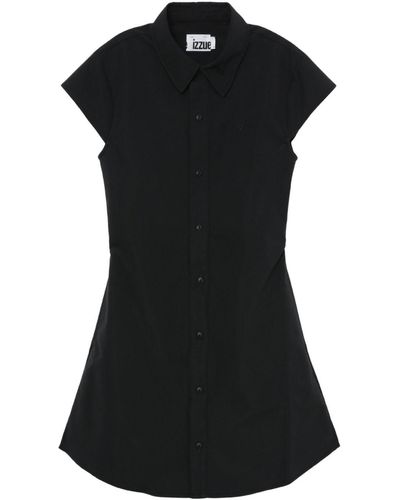 Izzue Flared Shirt Dress - Black