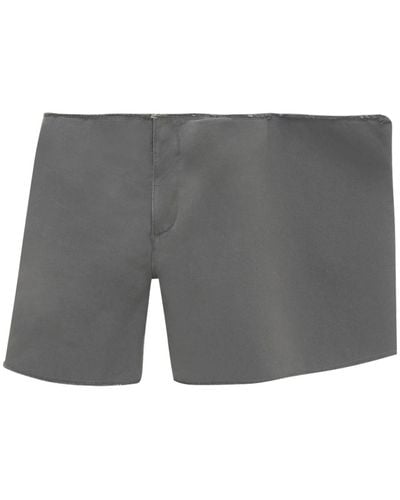 JW Anderson Side-panel Cotton Shorts - Grey