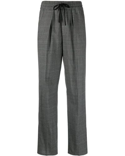 Isabel Marant Priska High-waist Plaid Pants - Grey