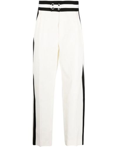 Casablancabrand Side Stripe Wide-leg Pants - White