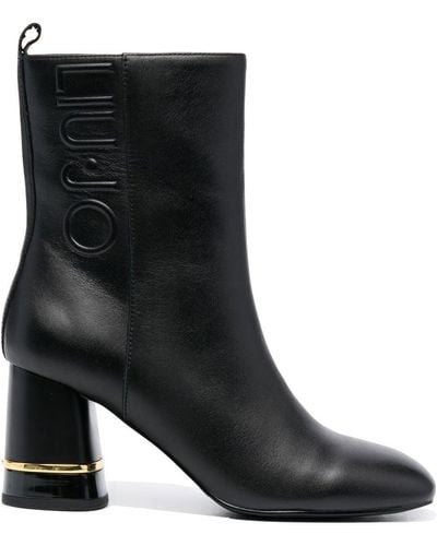 Liu Jo 80mm Leather Ankle-boots - Black