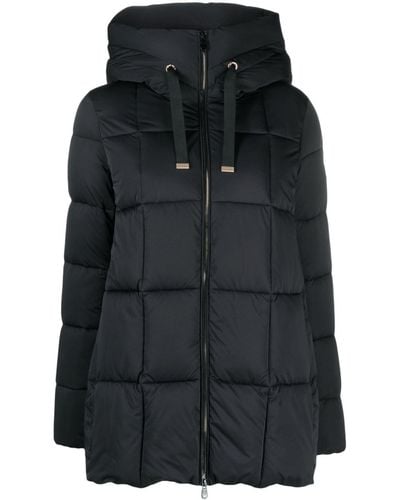 Save The Duck Quilted Padded Parka Coat - Black