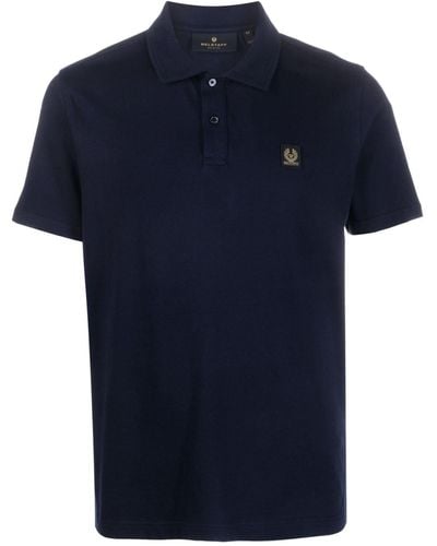 Belstaff Logo-patch Polo Shirt - Blue