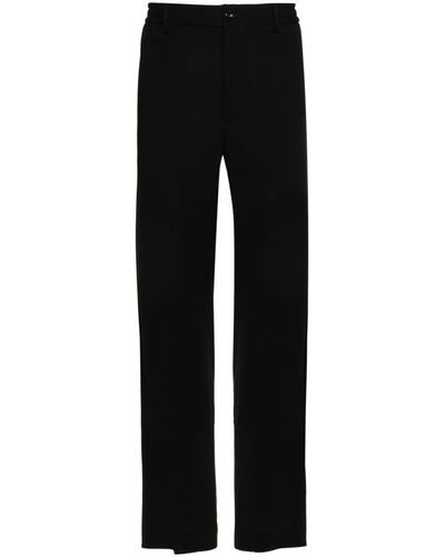 Tagliatore Wool-blend Tapered Trousers - Black