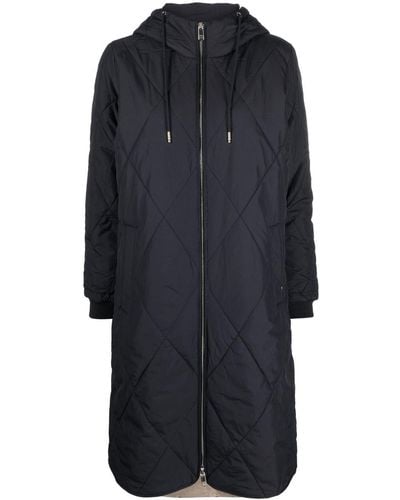 Tommy Hilfiger Diamond-quilted Hooded Coat - Blue