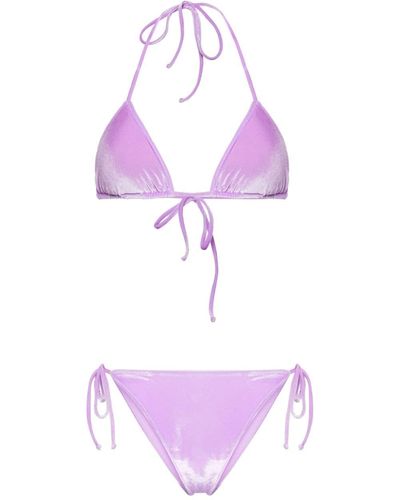 Mc2 Saint Barth Leah Virgo Velvet Bikini - Purple