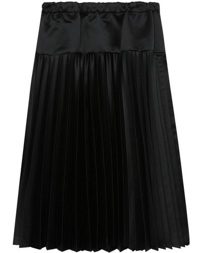 Comme des Garçons Pleated Midi Skirt - Black