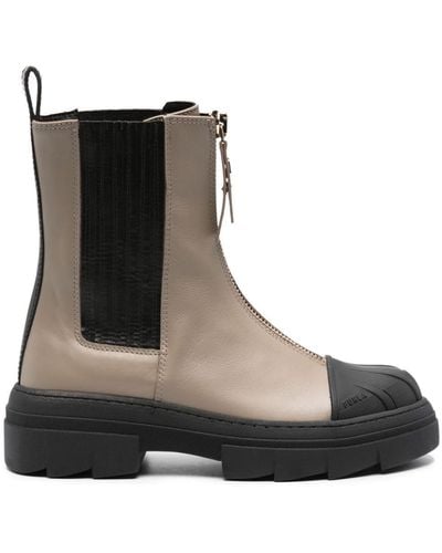 Furla Stiefel mit runder Kappe - Schwarz