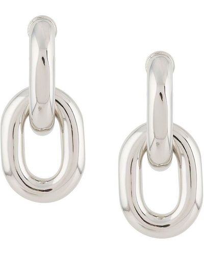 Rabanne Chunky Drop-chain Earrings - White