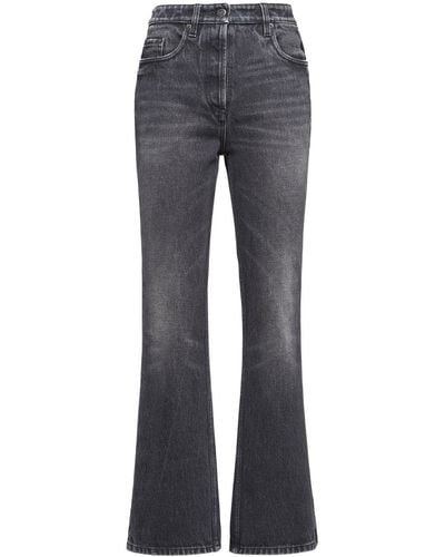 Prada Cropped-Jeans mit hohem Bund - Blau