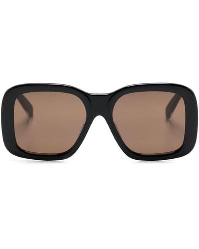 Stella McCartney Logo-print Oversized Square-frame Sunglasses - Black