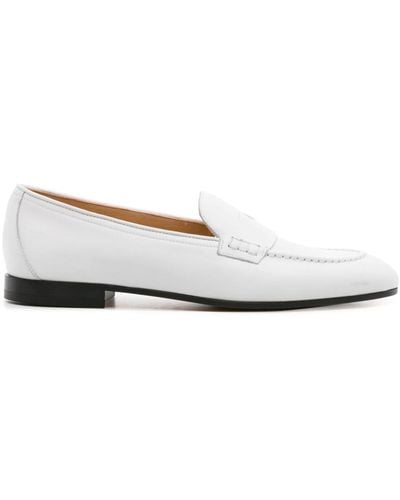 Doucal's Penny-slot Leather Loafers - White