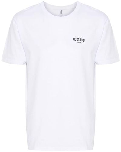 Moschino Katoenen T-shirt Met Logoprint - Wit