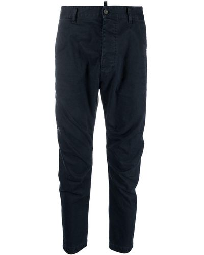 DSquared² Pantalon fuselé à taille mi-haute - Bleu