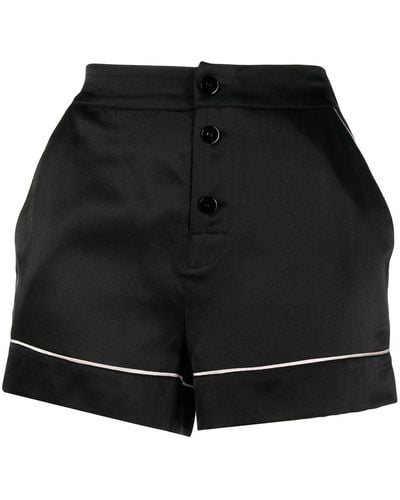 Agent Provocateur High-waisted Pajama Shorts - Black