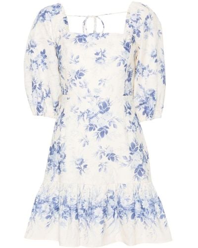 Twin Set Mini-jurk Met Bloemenprint - Blauw