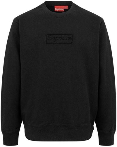 Supreme Sweater Met Ronde Hals - Zwart