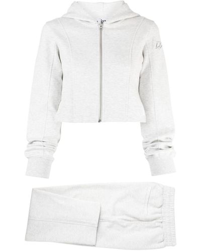 Izzue Logo-embroidered Cotton-blend Tracksuit - White