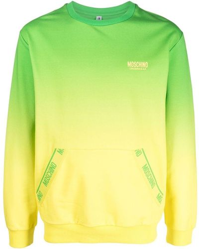 Moschino Gradient Logo-trim Sweater - Yellow