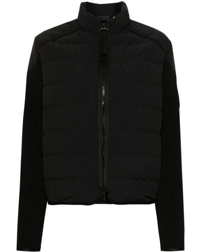 Moncler Padded-panels Knitted Cardigan - Black