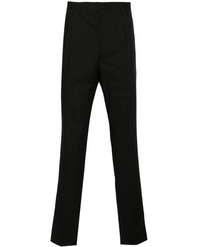 Emporio Armani Tailored Wool Trousers - Black