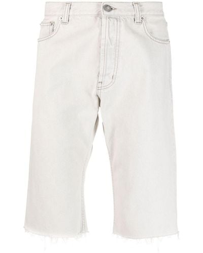 Saint Laurent Knee-length Denim Shorts - White
