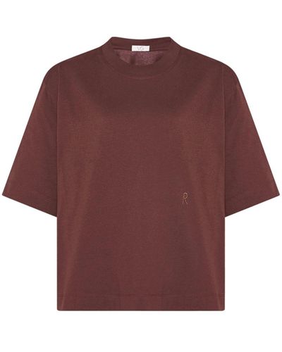 Rosetta Getty T-shirt crop x Violet Getty - Rosso