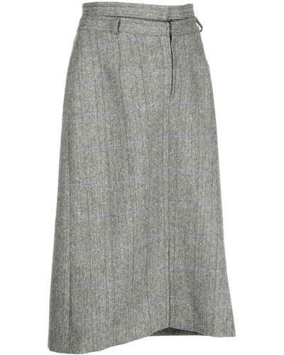 Maison Margiela Asymmetric Draped Skirt - Gray