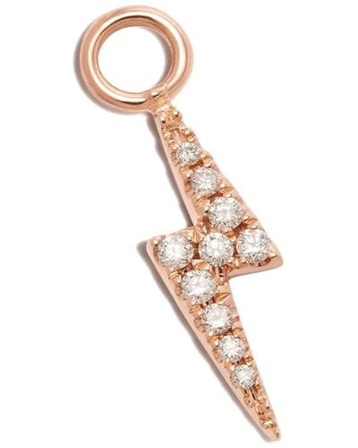 Maria Tash Charm de rayo en oro rosa de 18kt con diamantes - Metálico