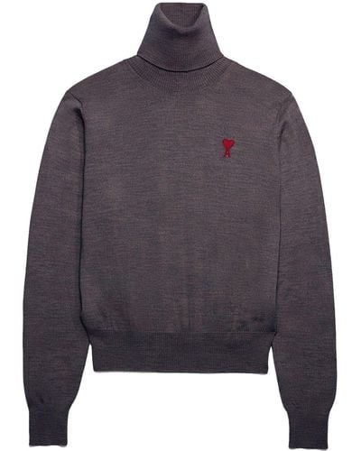 Ami Paris Ami de Coeur Pullover - Grau