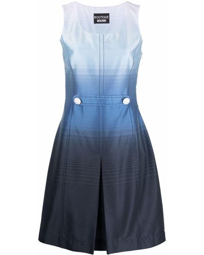 Boutique Moschino Kleid mit Print - Blau