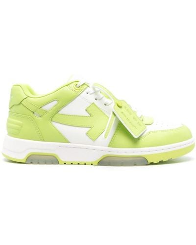 Off-White c/o Virgil Abloh Out Of Office Leather Sneakers - Yellow