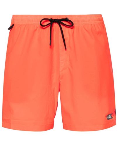 Sundek Rainbow-patch Swim Shorts - Orange