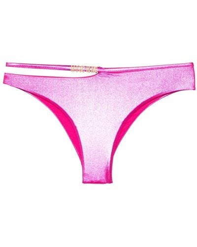 Moschino Bragas de bikini con efecto metalizado - Rosa