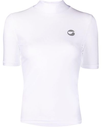 Coperni T-Shirt mit Stehkragen - Weiß