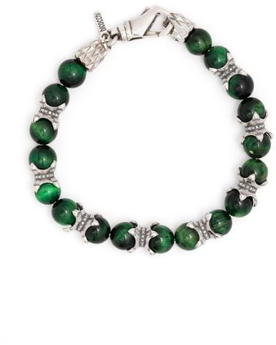 Emanuele Bicocchi Bracelet à perles dépareillées - Vert