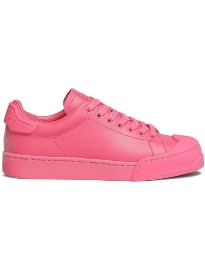Marni Dada Bumper Leather Trainers - Pink