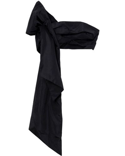 Simone Rocha Top corto con diseño drapeado - Negro