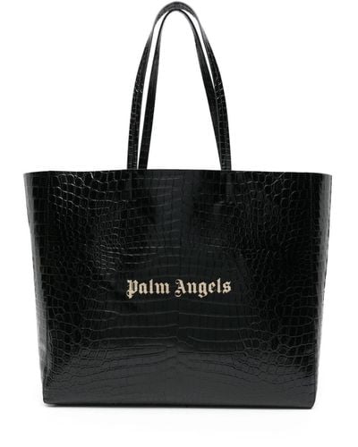 Palm Angels Handtasche mit Kroko-Effekt - Schwarz
