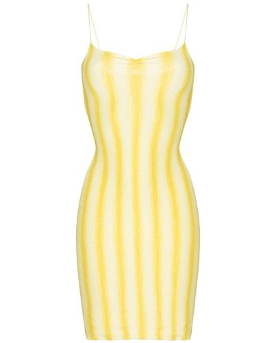 GIMAGUAS Simi Striped Bodycon Minidress - Yellow
