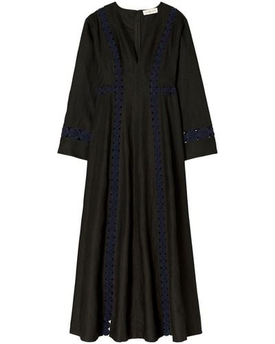 Tory Burch フローラル ドレス - ブラック