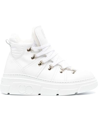 Casadei Galaxy Leather Boots - White