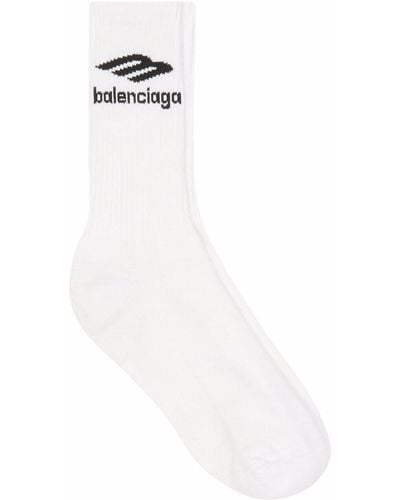 Balenciaga 3b Sports Icon Tennis Socks - White