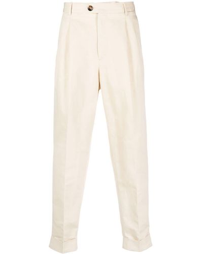 PT Torino Pantalon chino à plis - Neutre