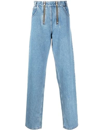 GmbH Gerade Jeans mit Reißverschlussdetail - Blau