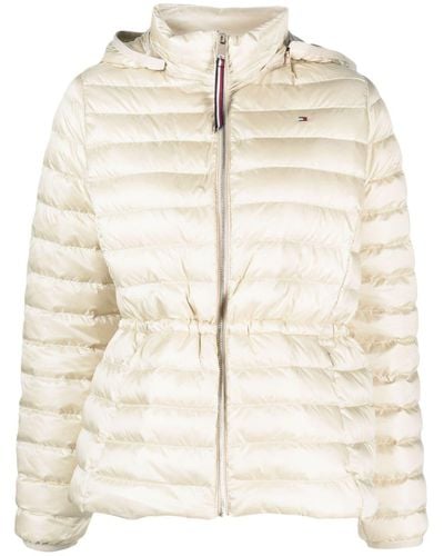 Tommy Hilfiger Quilted Hooded Down-filed Jacket - Natural