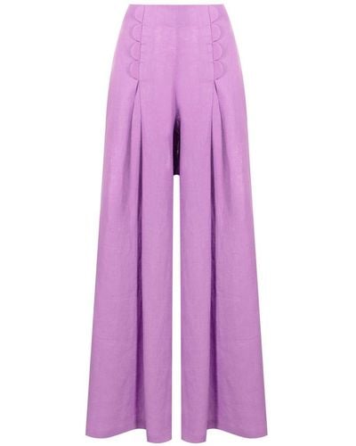 Adriana Degreas Pantalon Bubble à taille haute - Violet