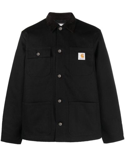 Carhartt Michigan Press-stud Cotton Shirt Jacket - Black