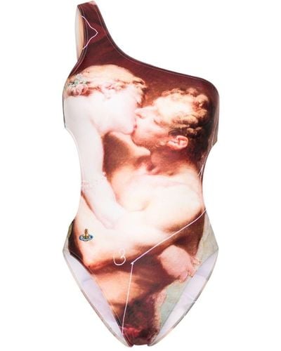 Vivienne Westwood Maillot de bain asymétrique The Kiss - Rose
